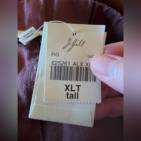 J. Jill Linen Skirt Long Modest Church Pockets Vintage NWT Size XL Tall XLT - Picture 3 of 13